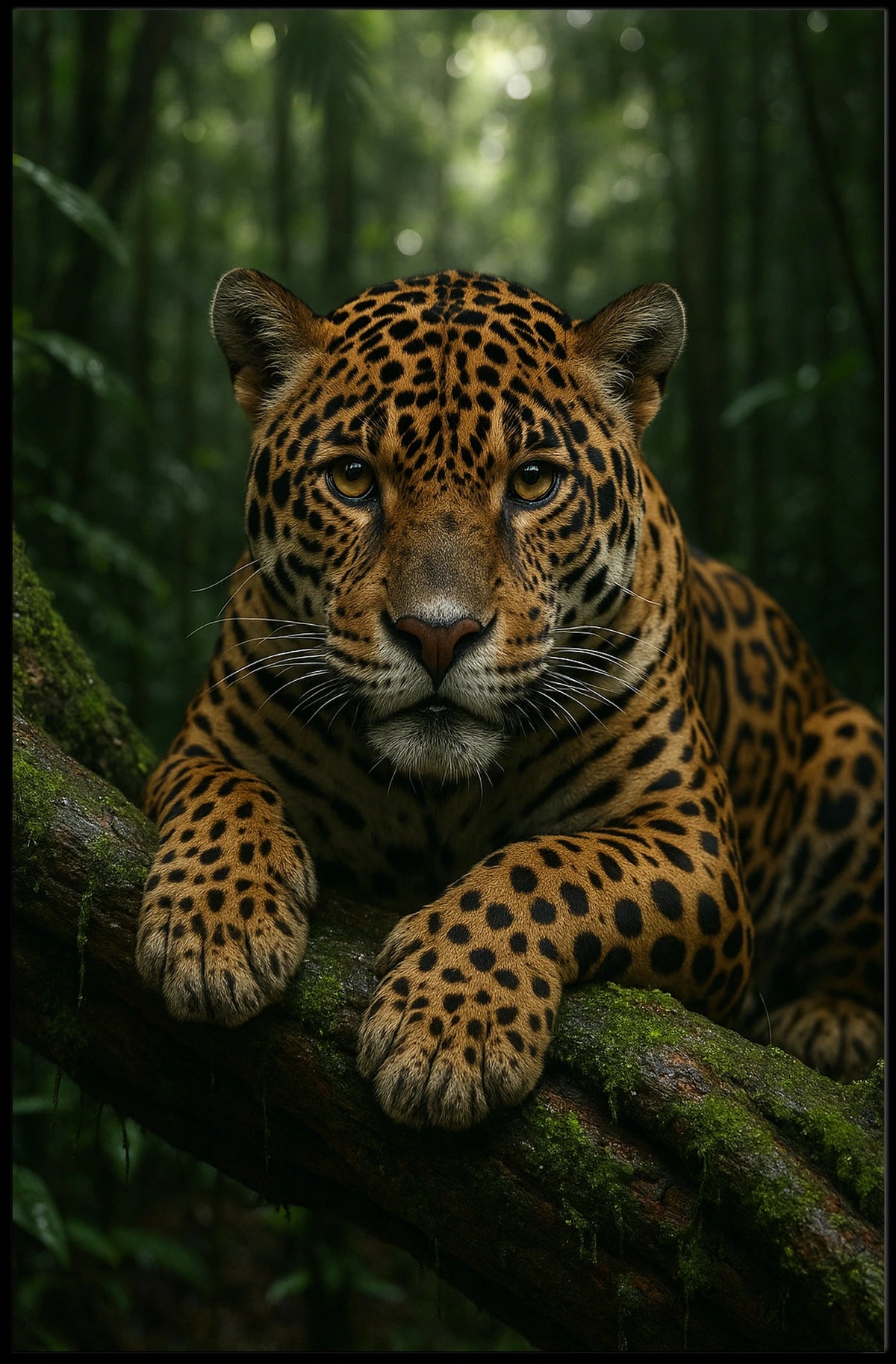 Majestic Jaguar in the Jungle Poster