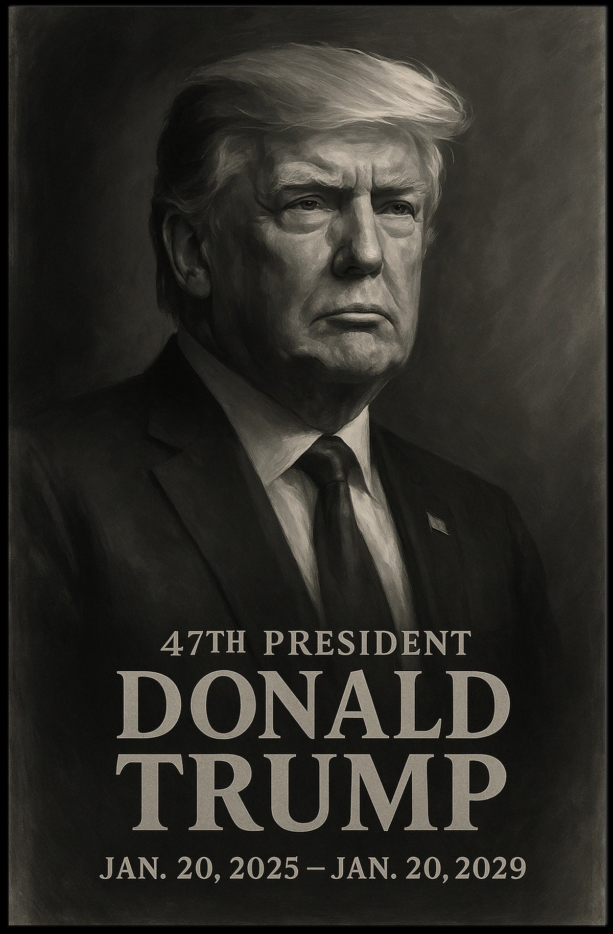 Donald Trump 47Th President Iconic Scenic Portrait Art Patriotic Decor Lovers Wanderlust Spirit Poster