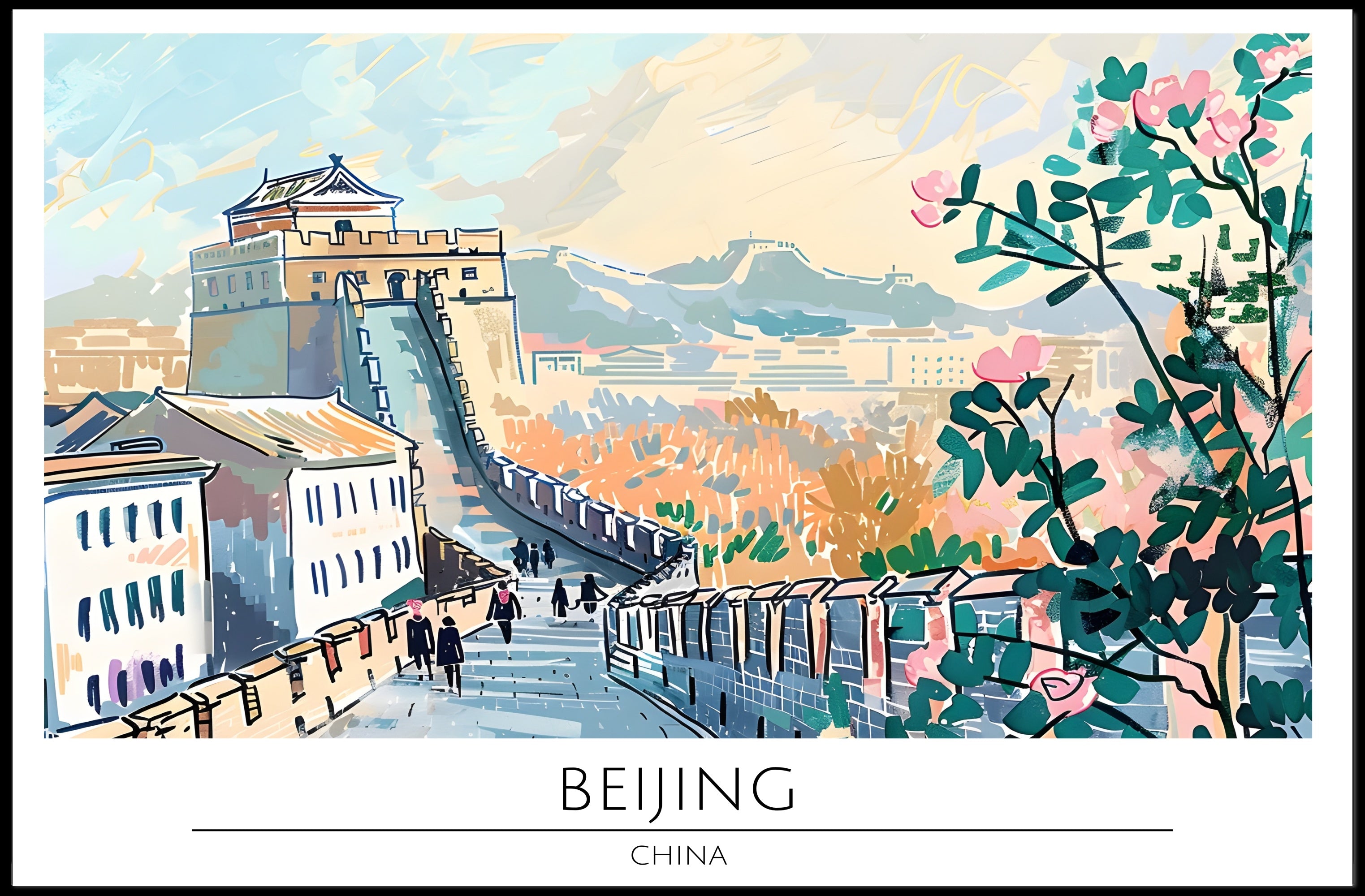 Scenic View of Beijing Poster