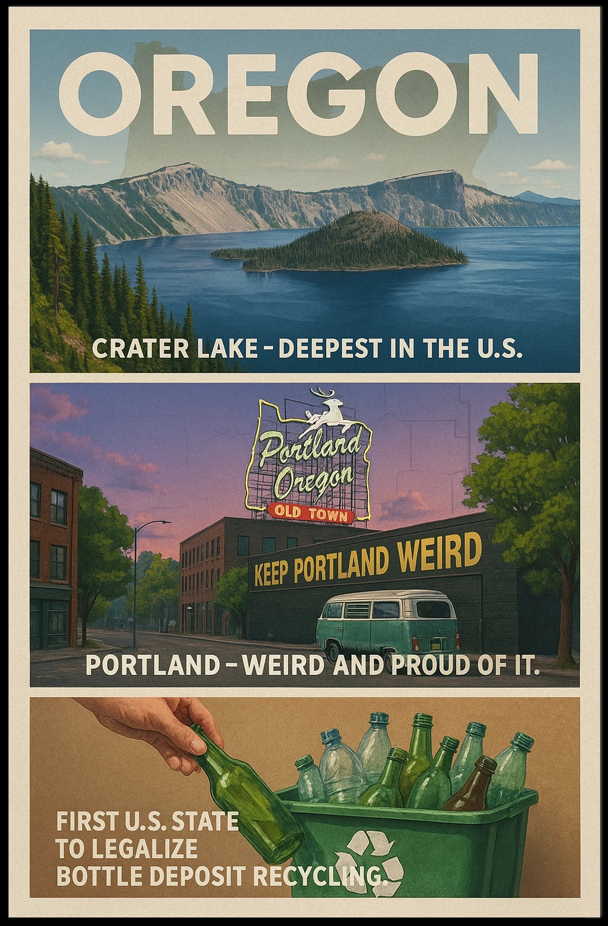 Oregon Highlights Poster