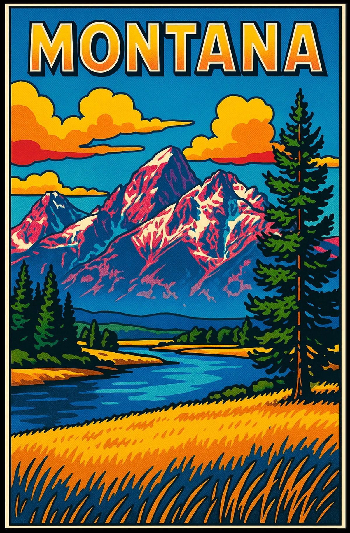 Montana Landscape Poster