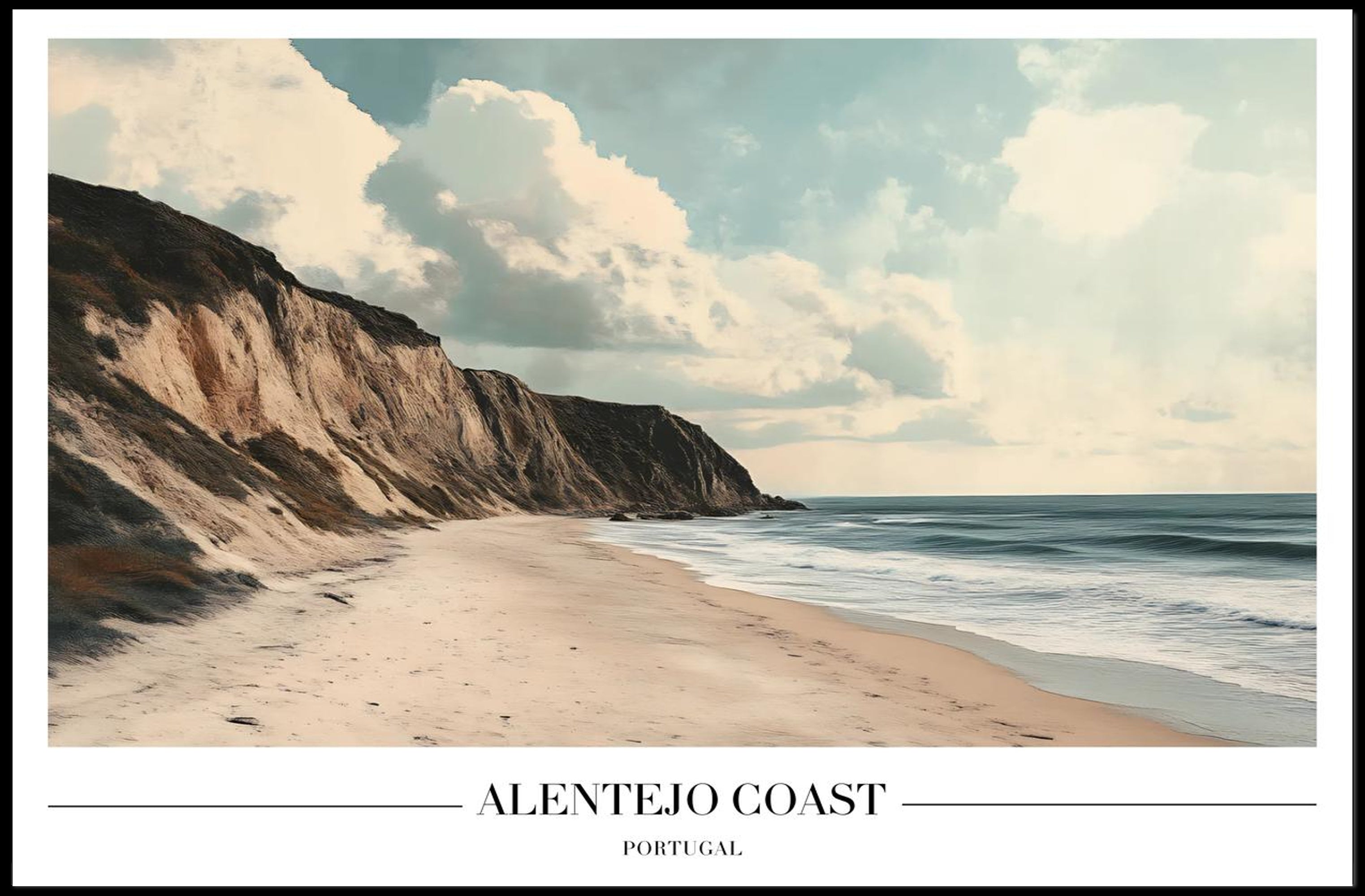 Serene Alentejo Coast Travel Poster