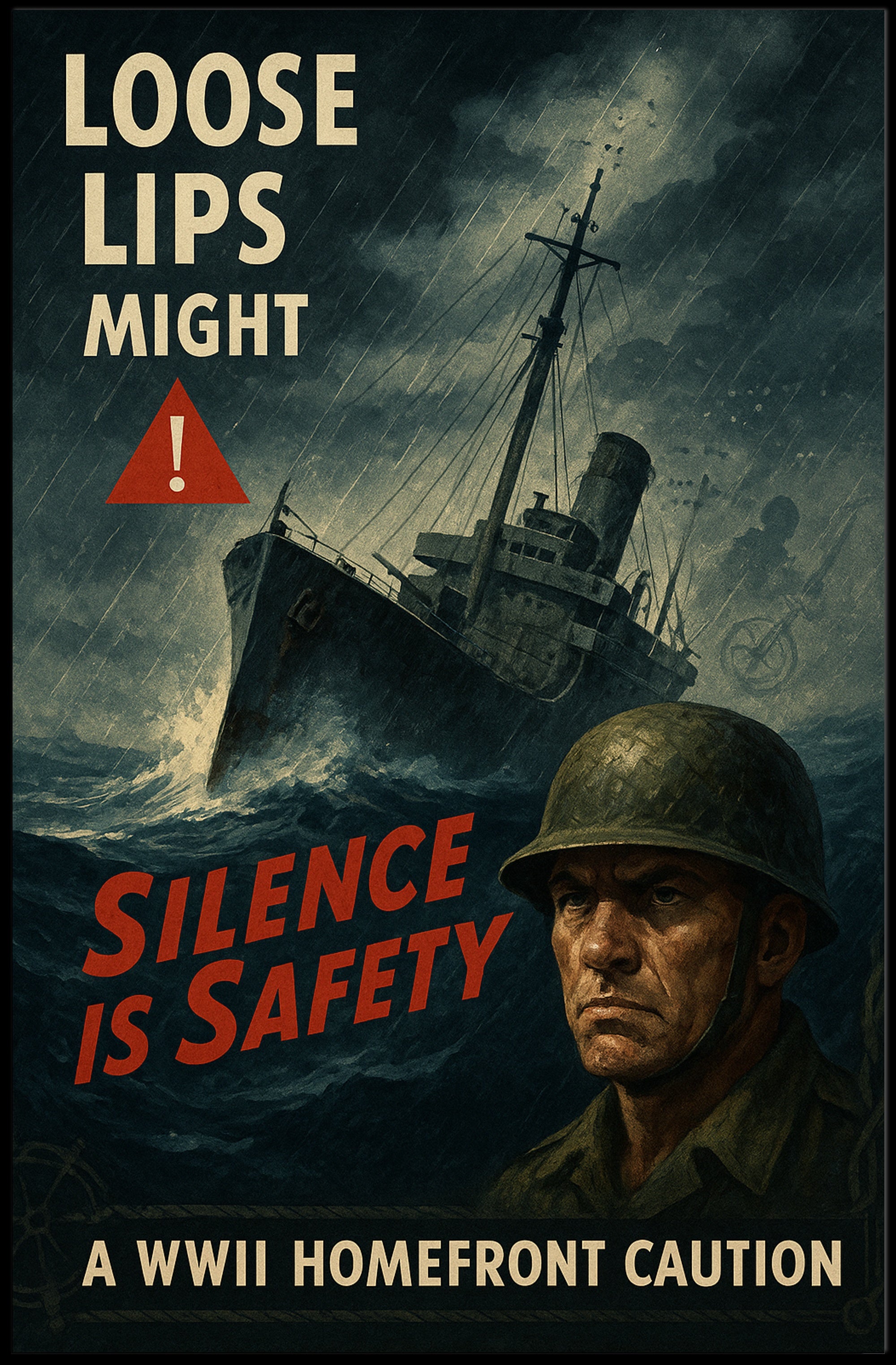 WWII Homefront Warning Poster