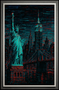 Neon Dreams Of New York Poster Electric City Glow For Living