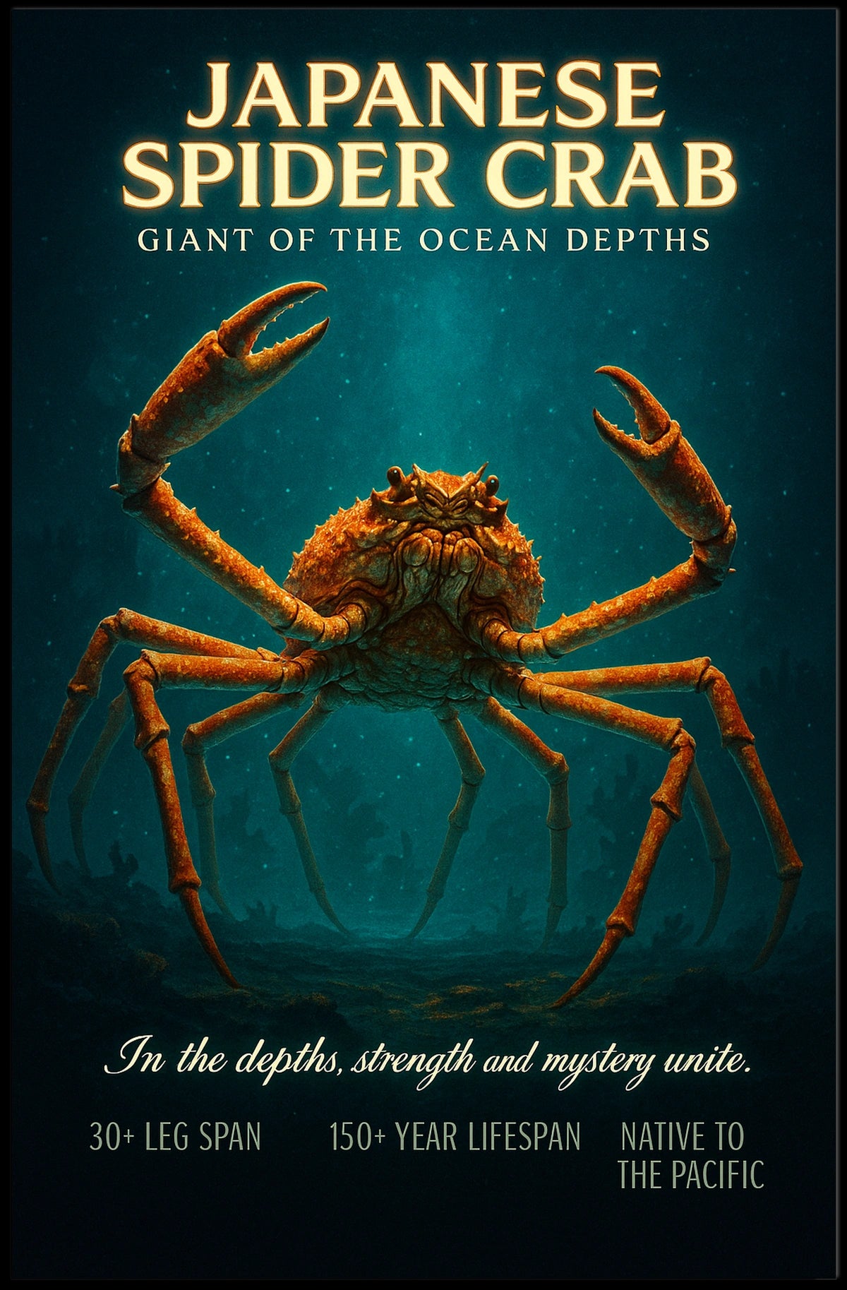 Japanese Spider Crab Giant of the Ocean Depths Poster