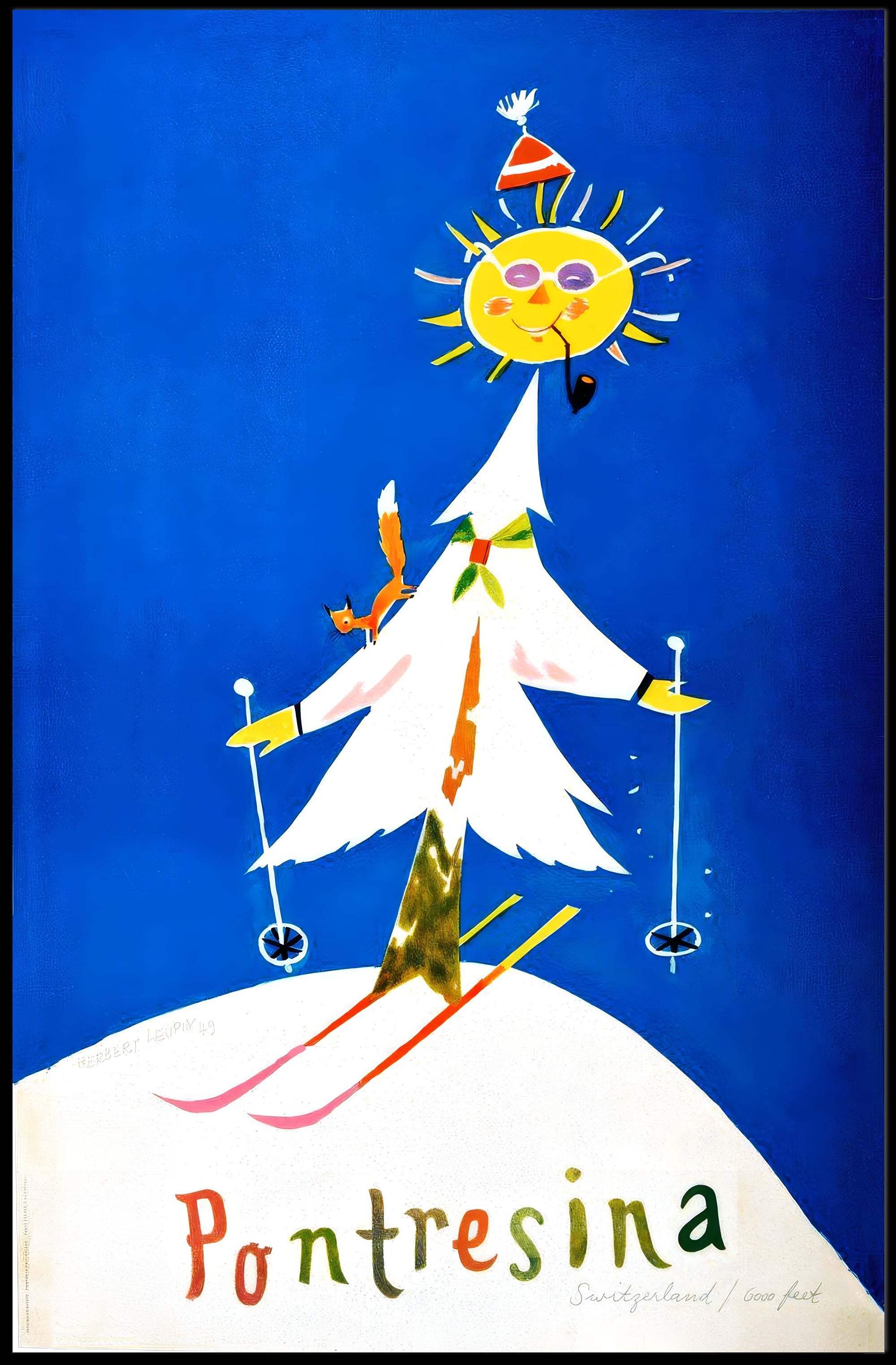 Pontresina Winter Wonderland Poster PosterGoat