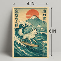Surfing Fox Adventure Poster PosterGoat