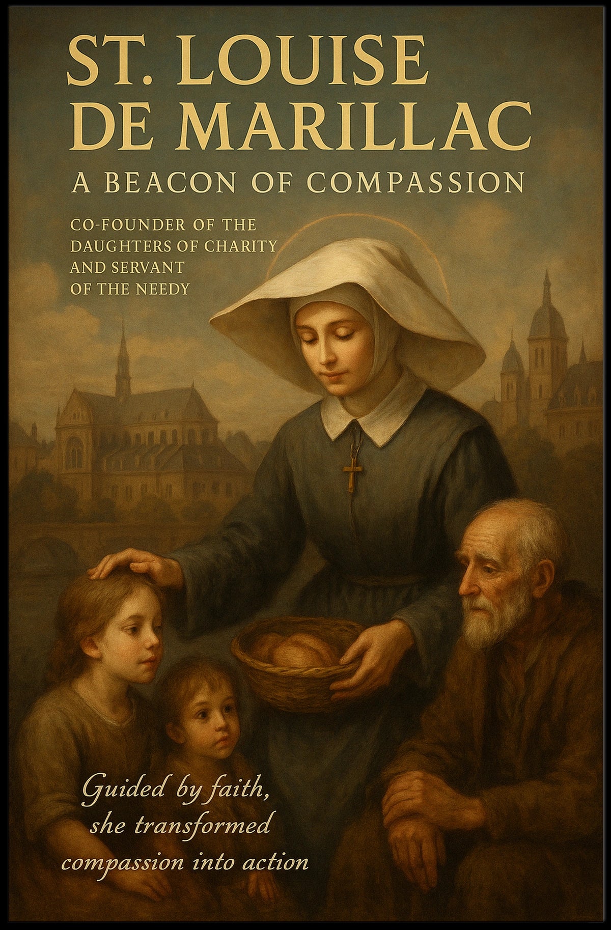St. Louise de Marillac A Beacon of Compassion Poster