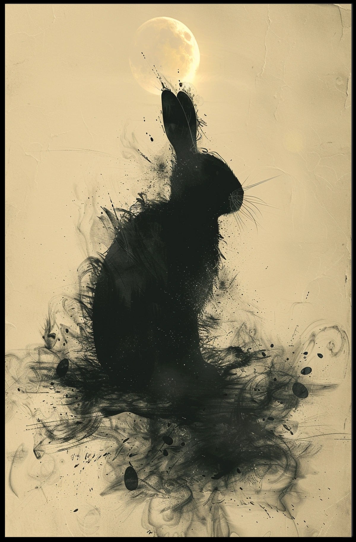 Moonlit Rabbit Poster