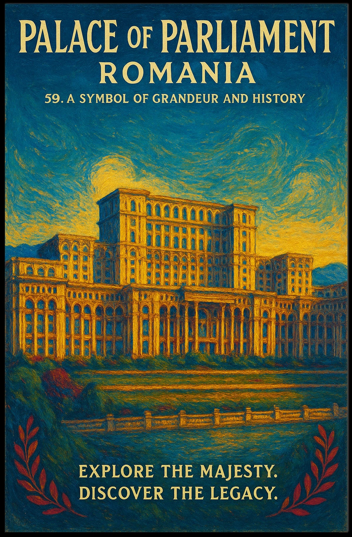 Palace Of Parliament Romania Poster
