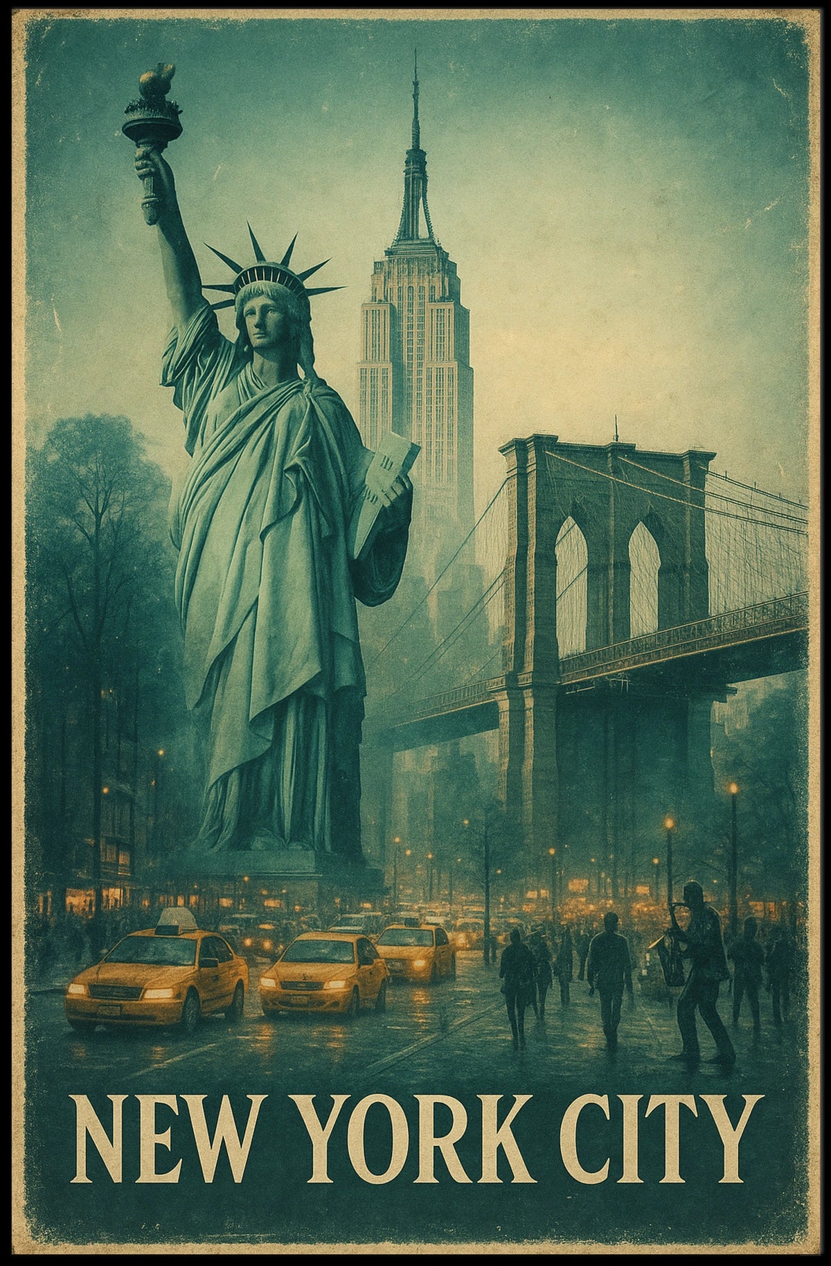 Iconic New York City Vintage Poster For Home Decor Fans