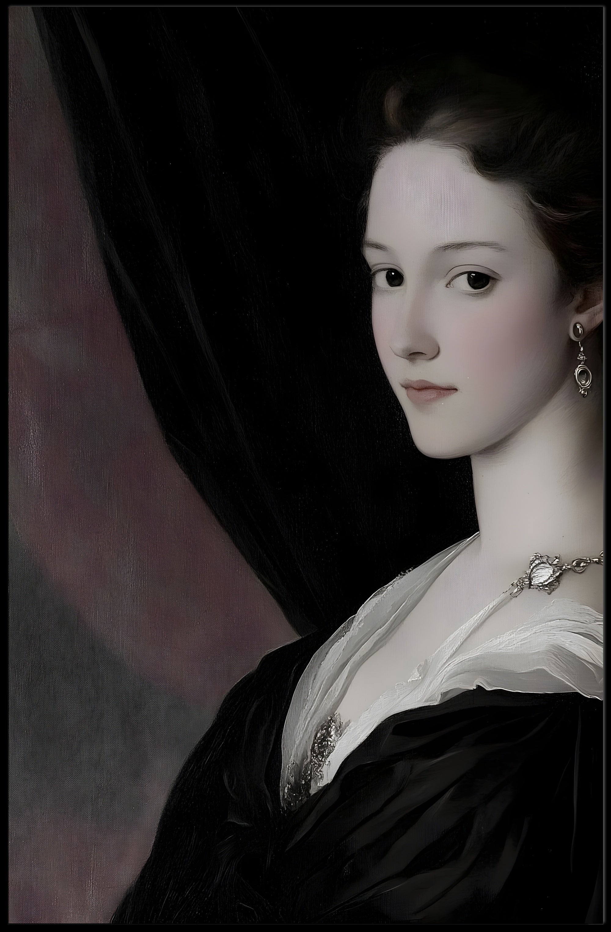 Elegant Portrait of a Woman: Cultural or Heritage Poster PosterGoat