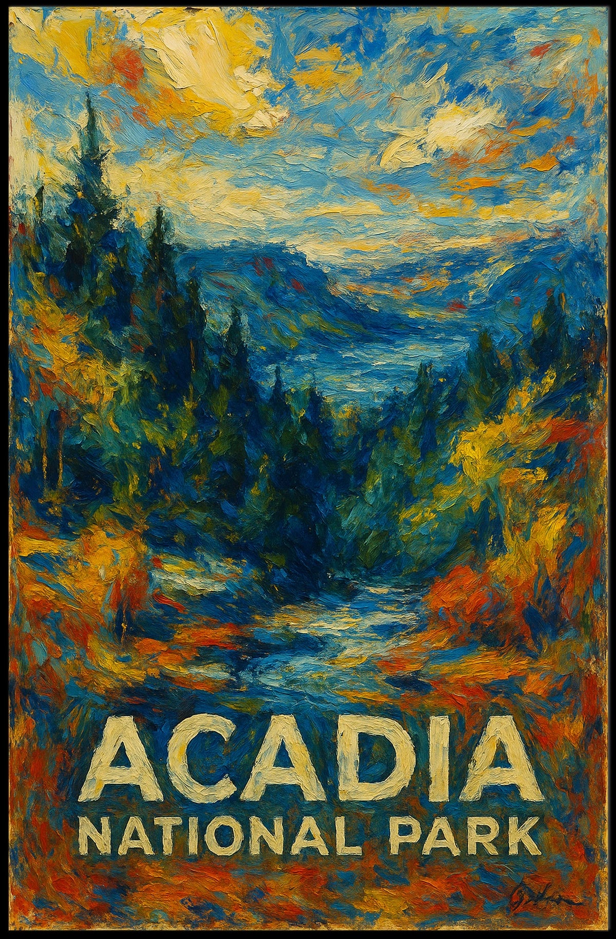 Acadia National Park Wanderlust Home Decor Poster