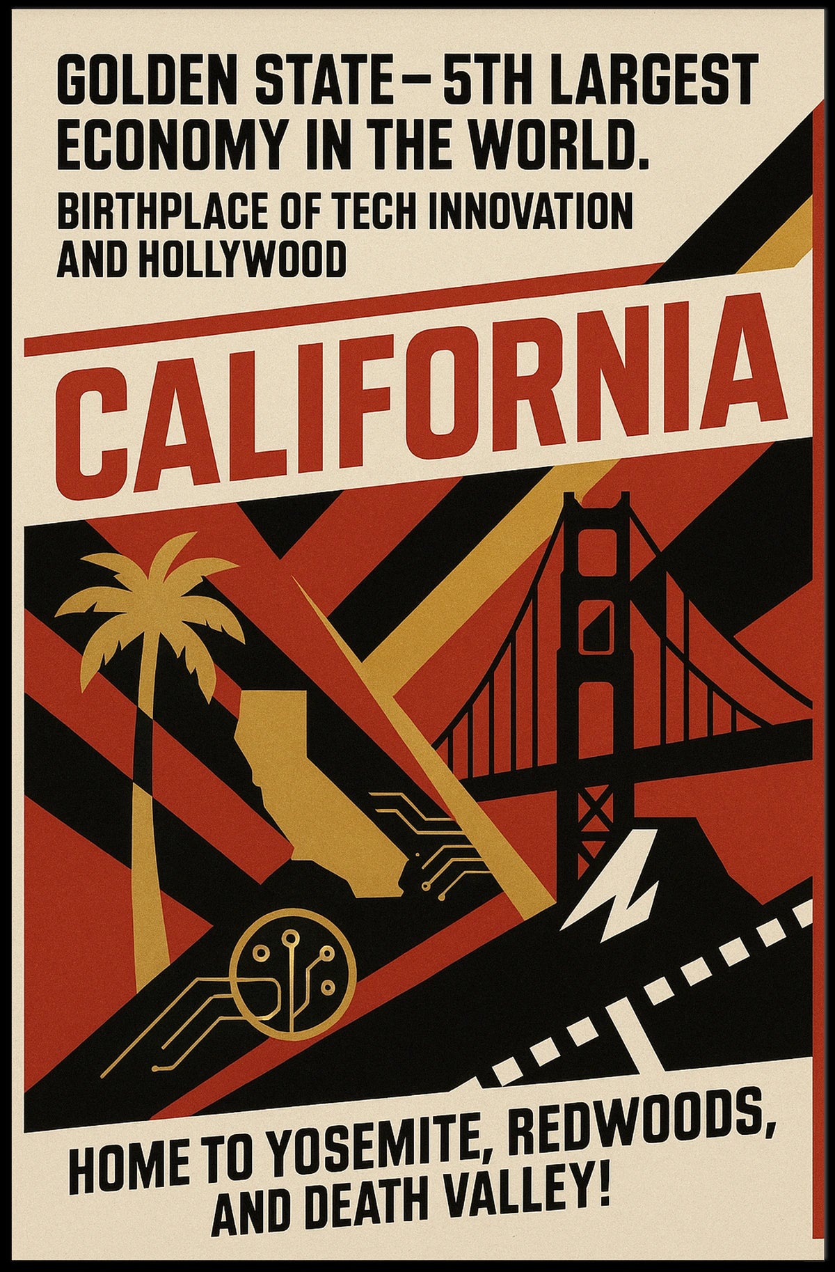 California The Golden State Poster