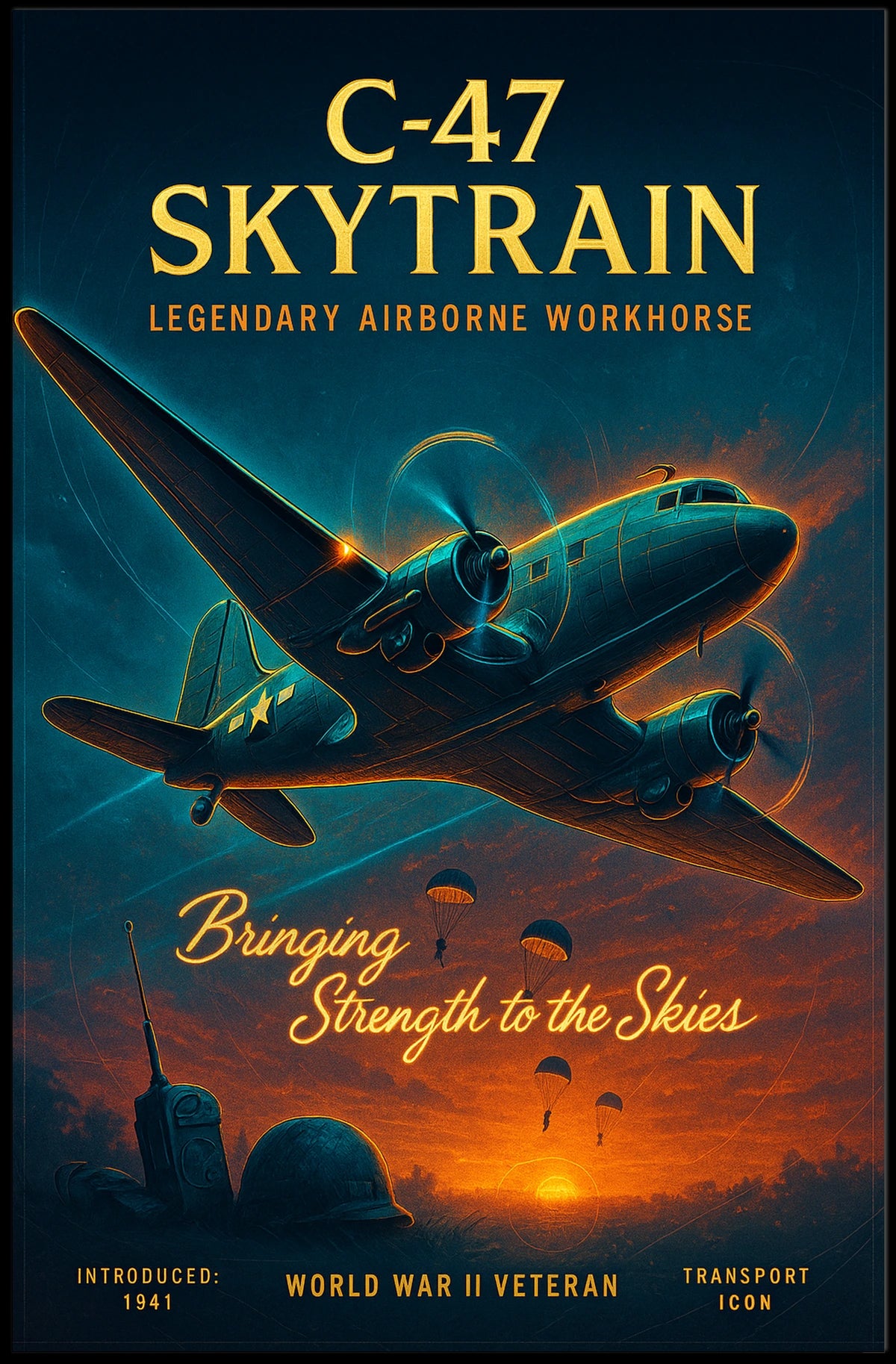 C-47 Skytrain Legendary Airborne Workhorse Poster