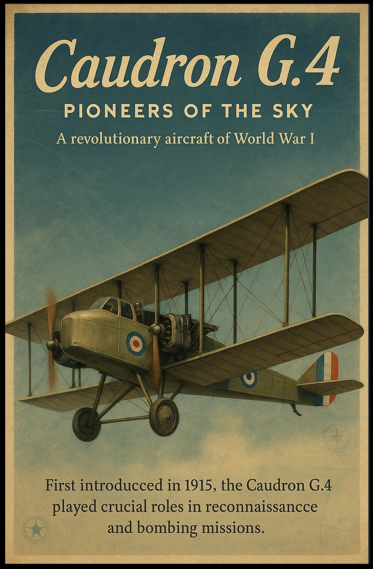 Caudron G.4 Pioneers of the Sky Poster