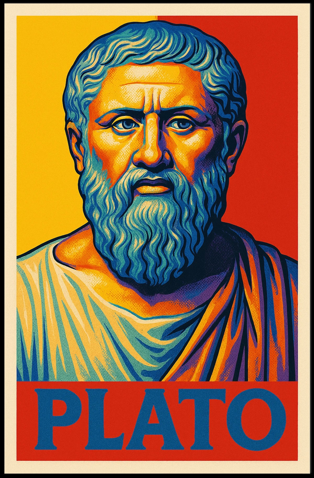 Plato Philosophical Icon Poster