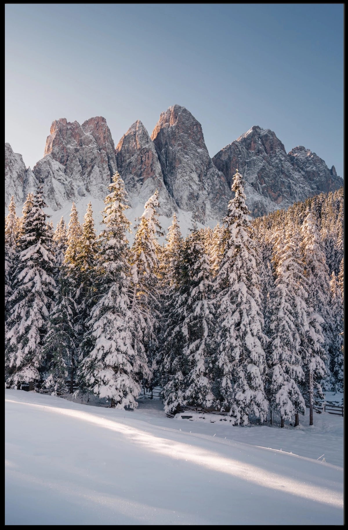 Breathtaking Winter Scene in a National Park Poster