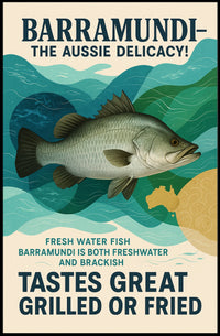 Barramundi The Aussie Delicacy Poster