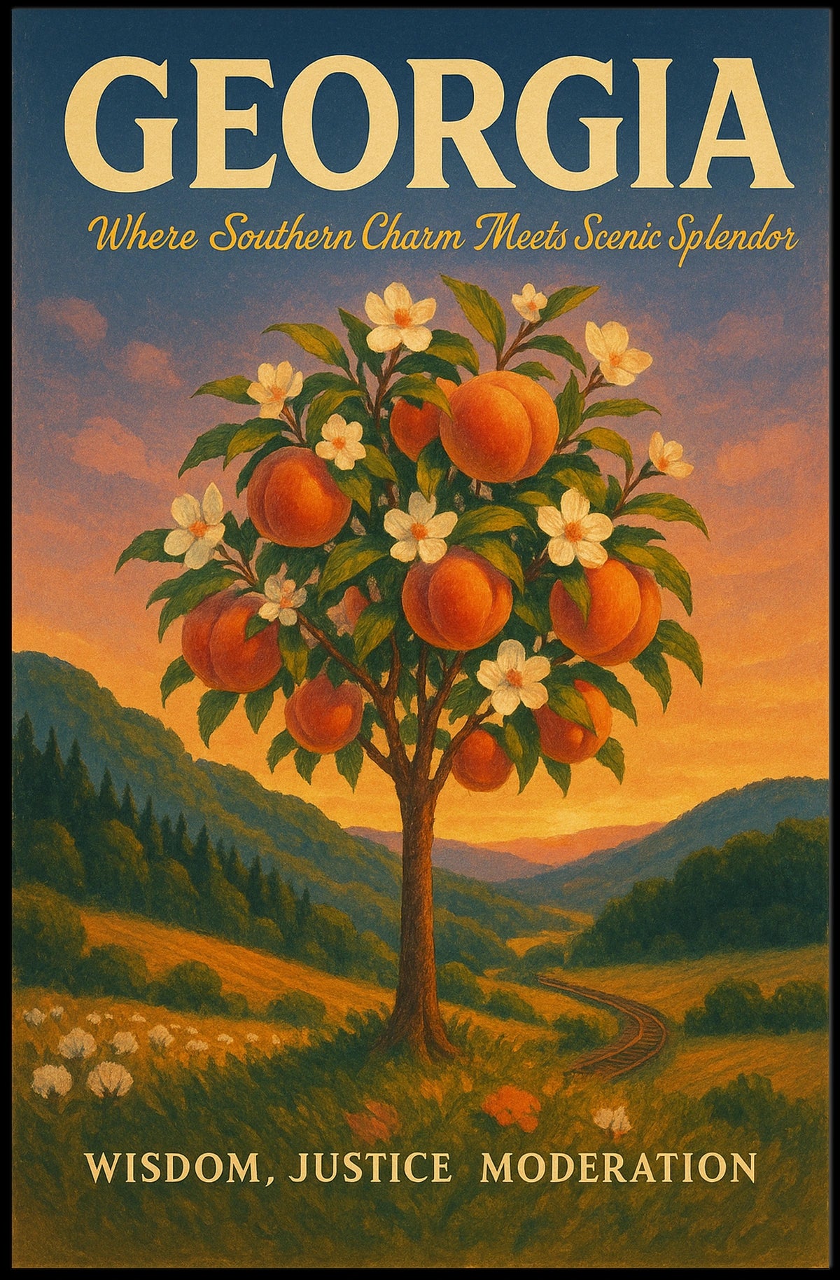 Georgia Where Southern Charm Meets Poster