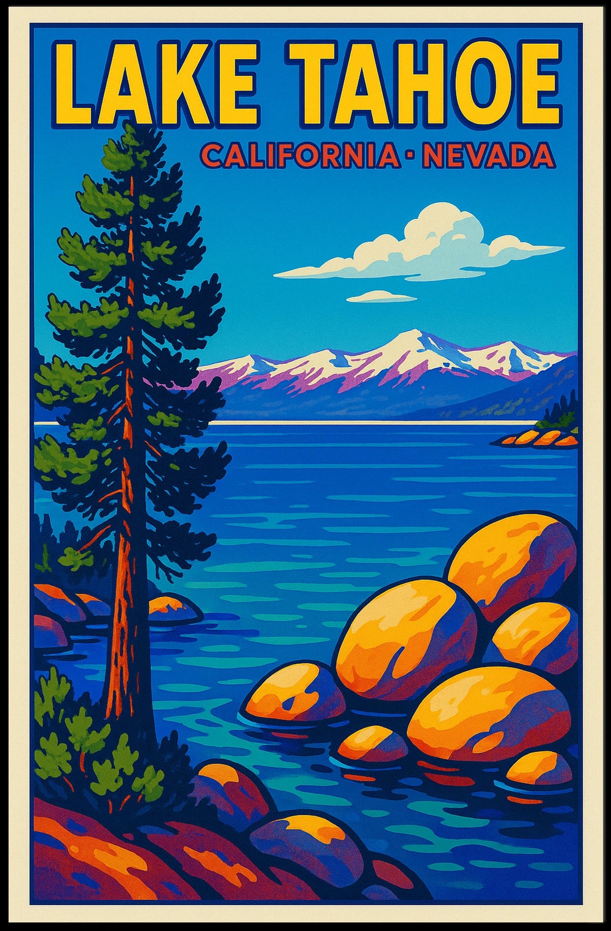 Lake Tahoe Scenic Poster