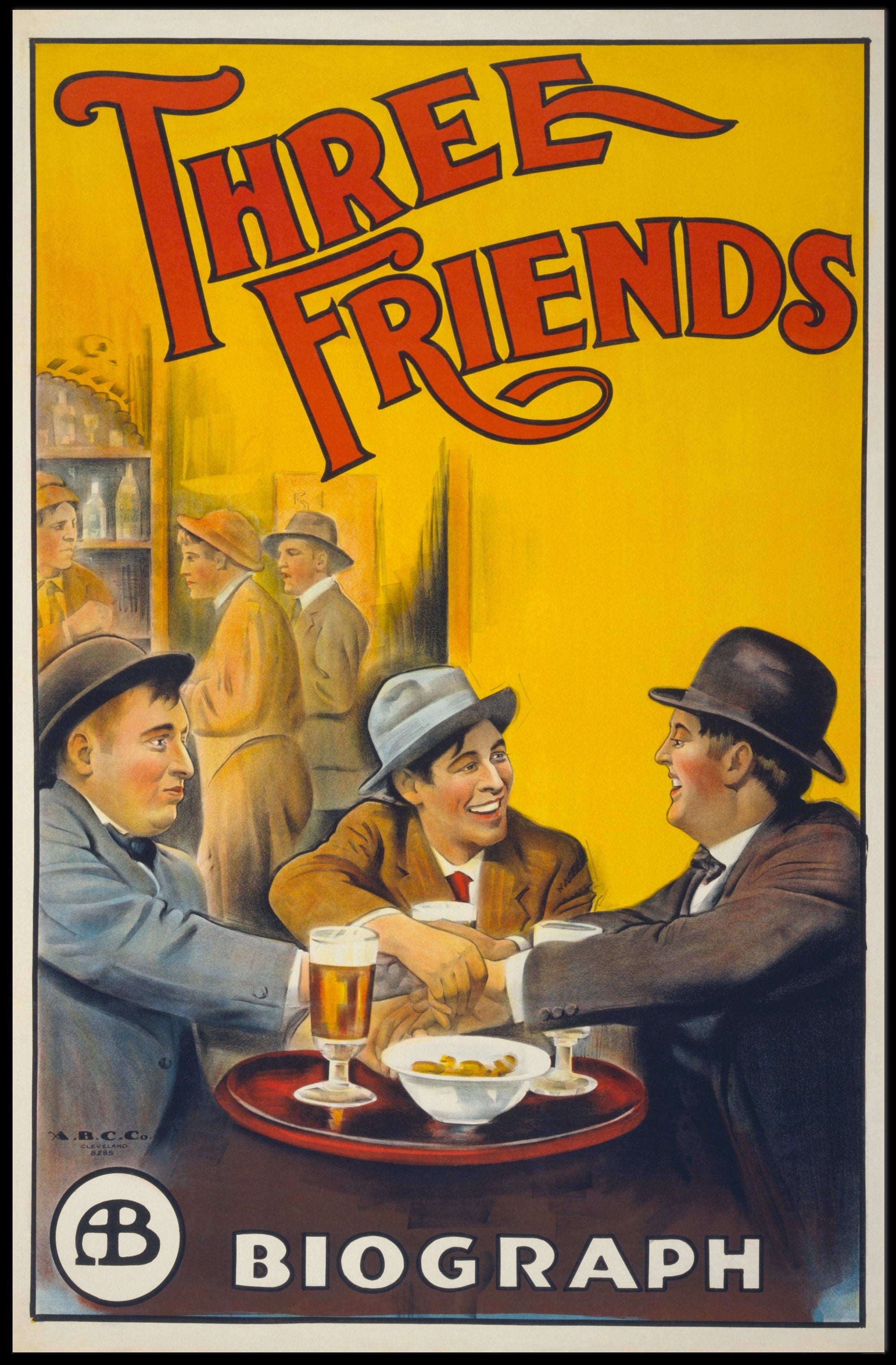 Three Friends Vintage Poster Wall Art Print