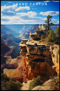 Grand Canyon Travel Poster Vintage Landscape Print
