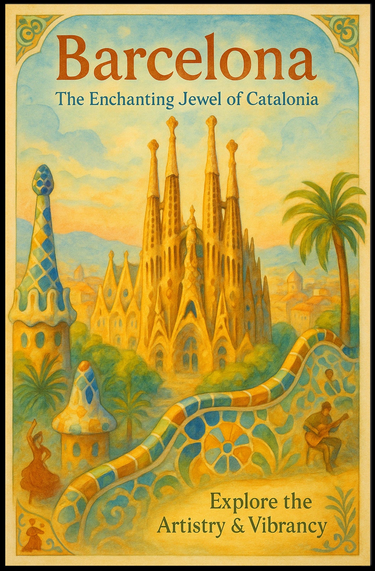 Barcelona The Enchanting Jewel of Catalonia Poster