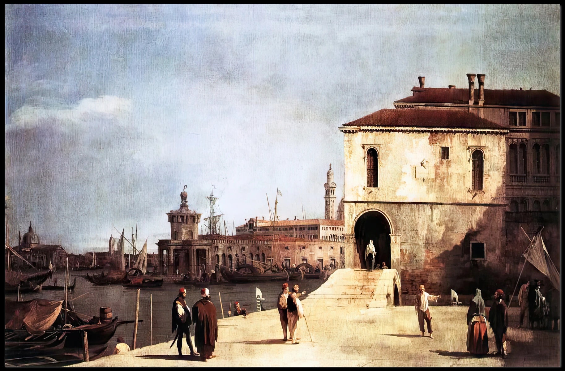 Venetian Harbor Scene: Cultural or Heritage Poster