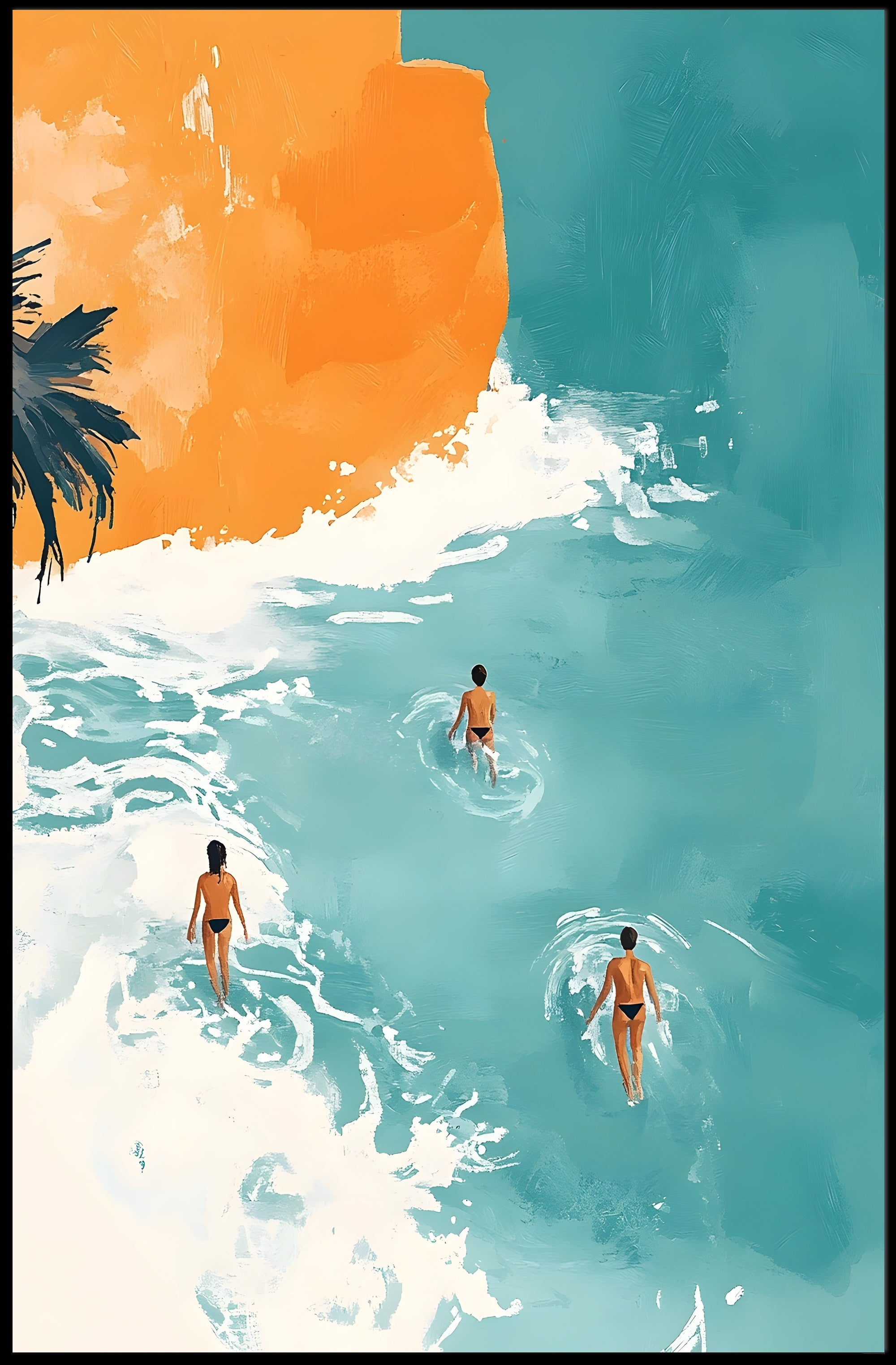 Beachside Serenity Calming Wall Art Poster Print