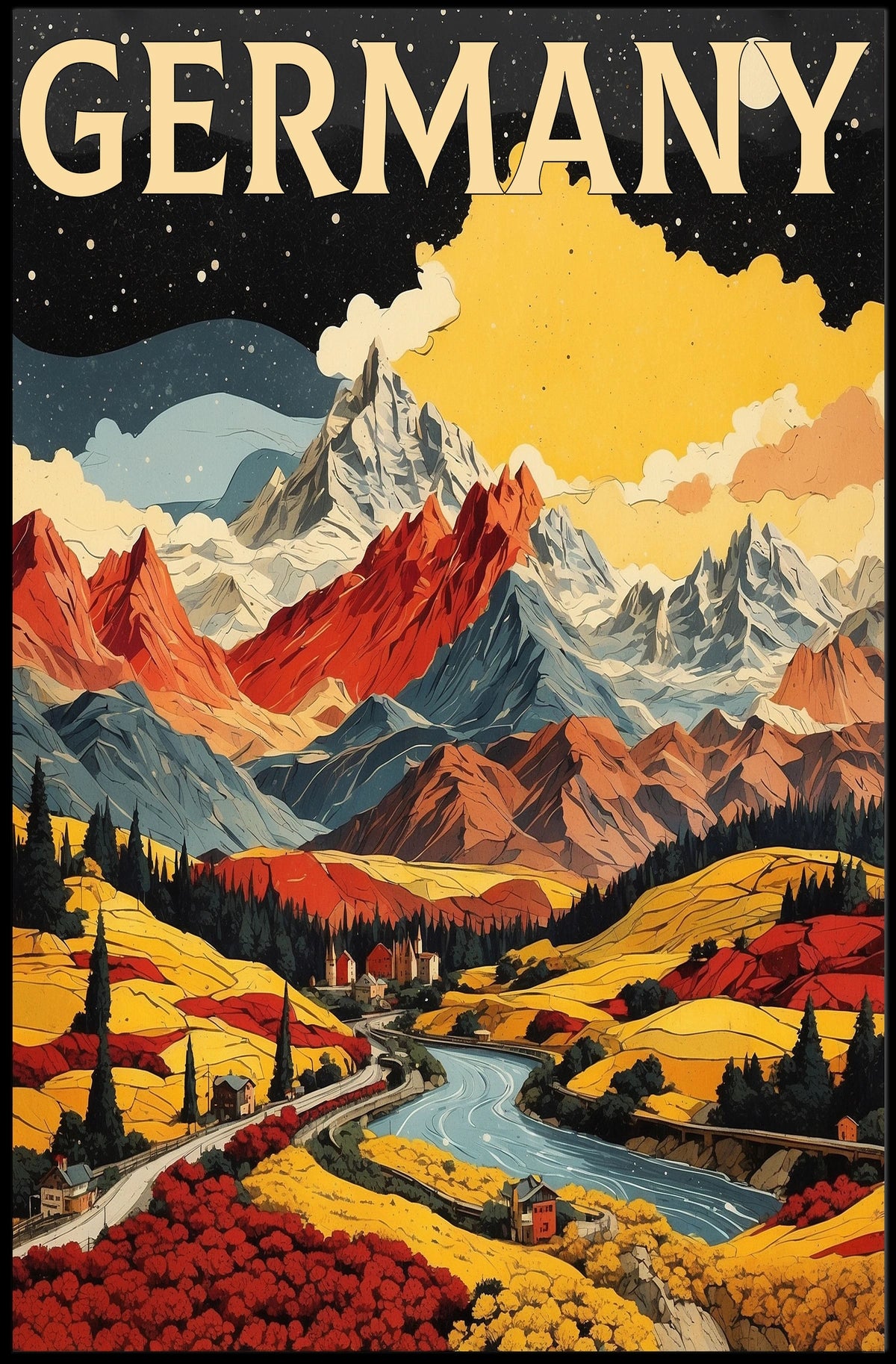 Germany A Scenic Journey Poster