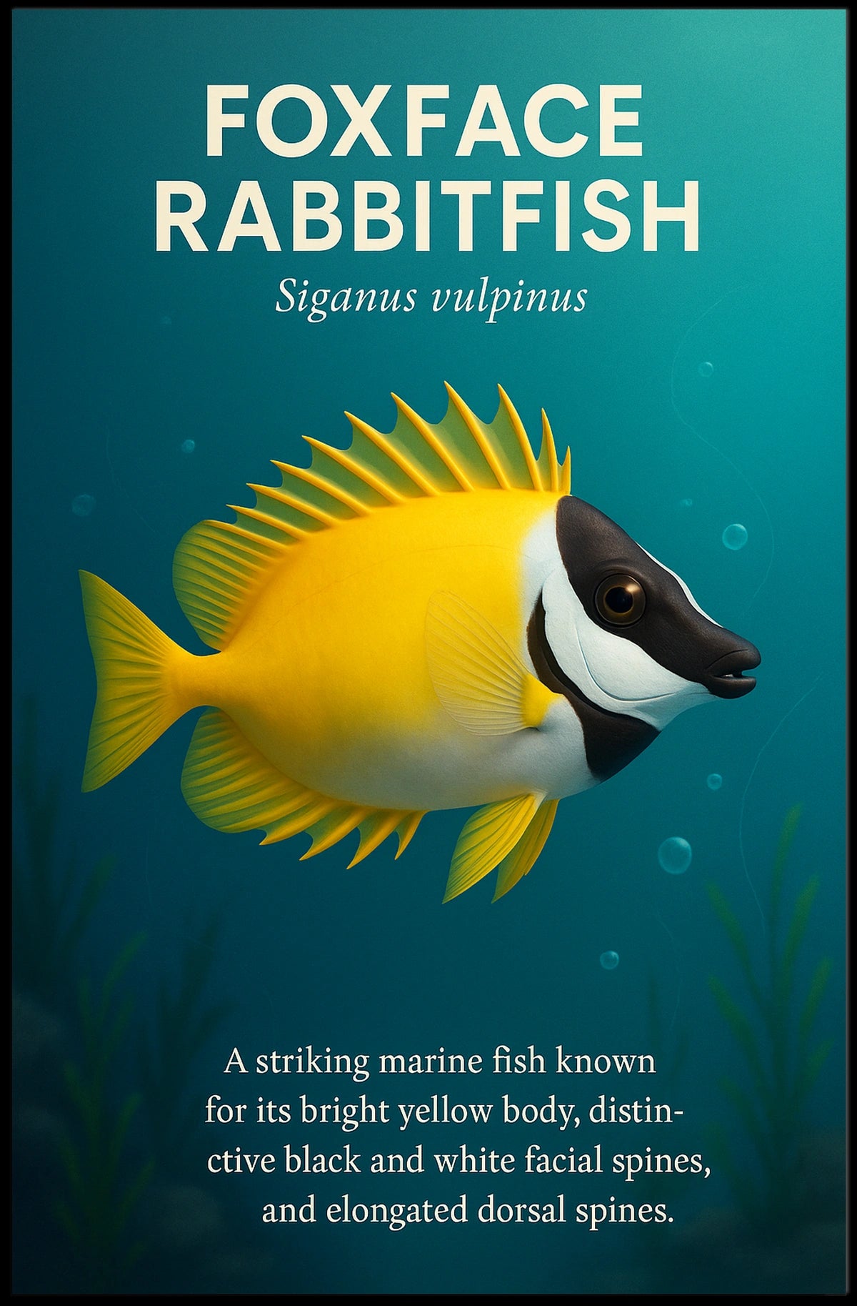 Foxface Rabbitfish Poster