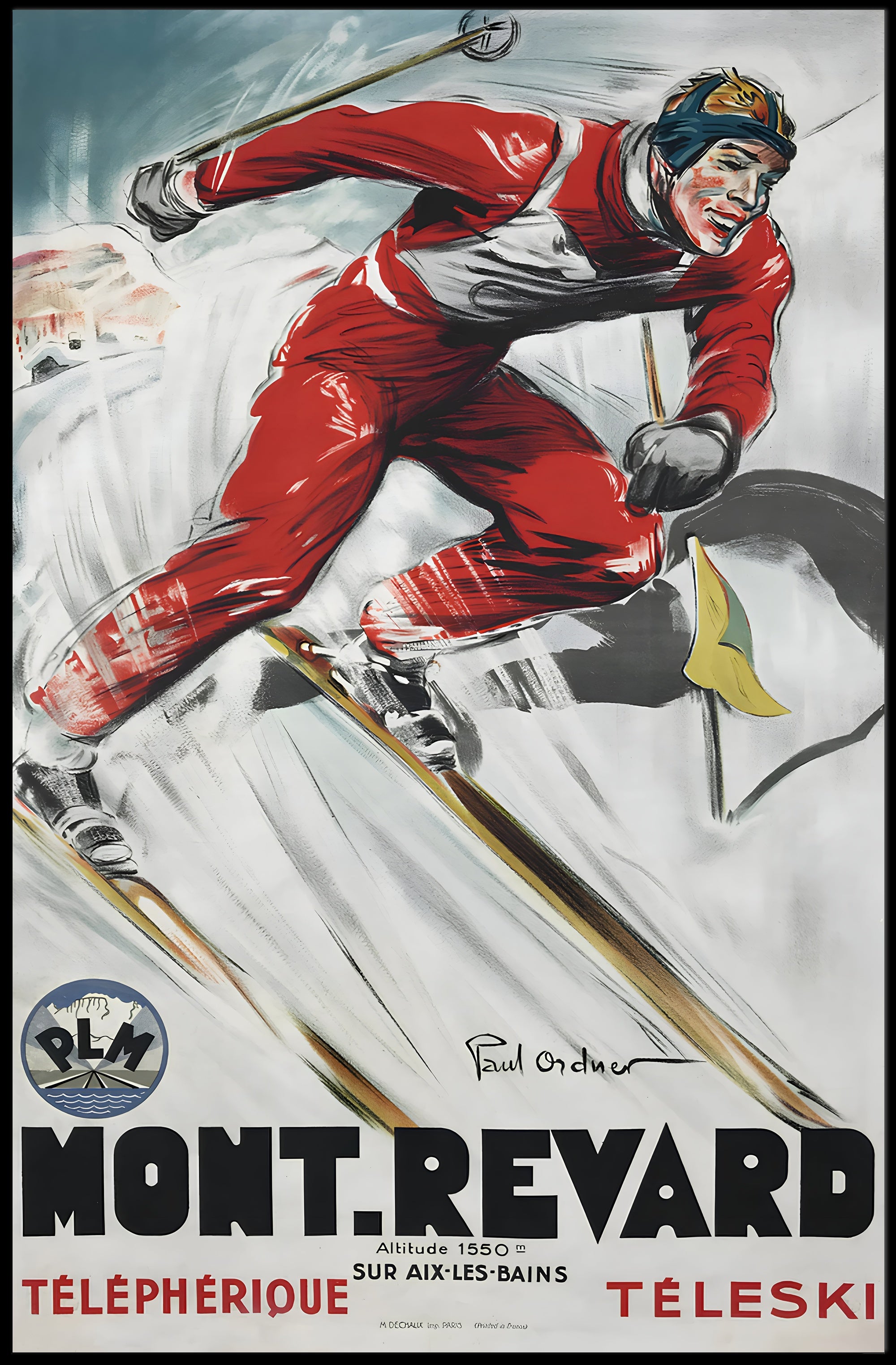 Mont Revard Ski Poster PosterGoat