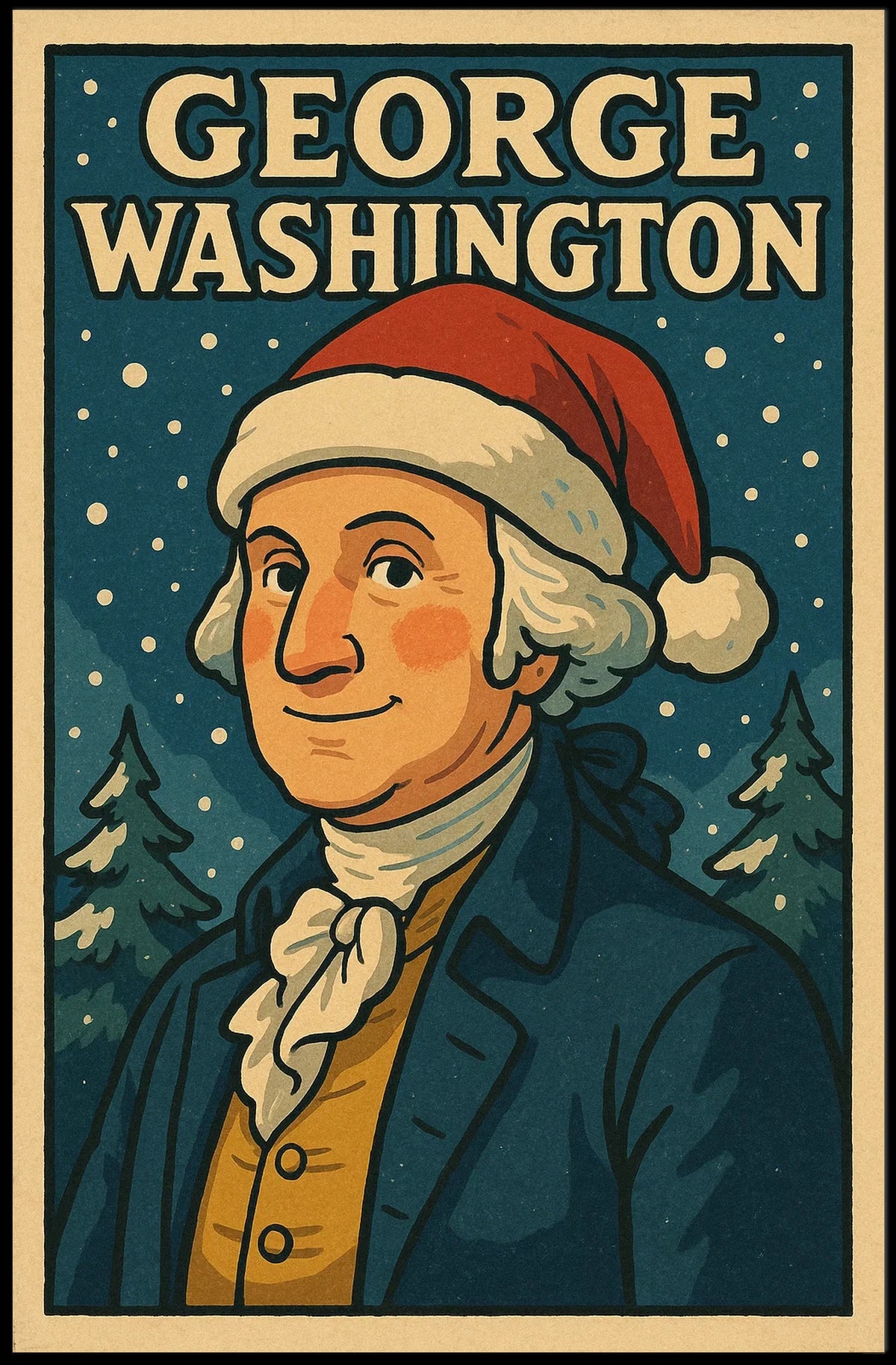George Washington In Festive Attire Poster