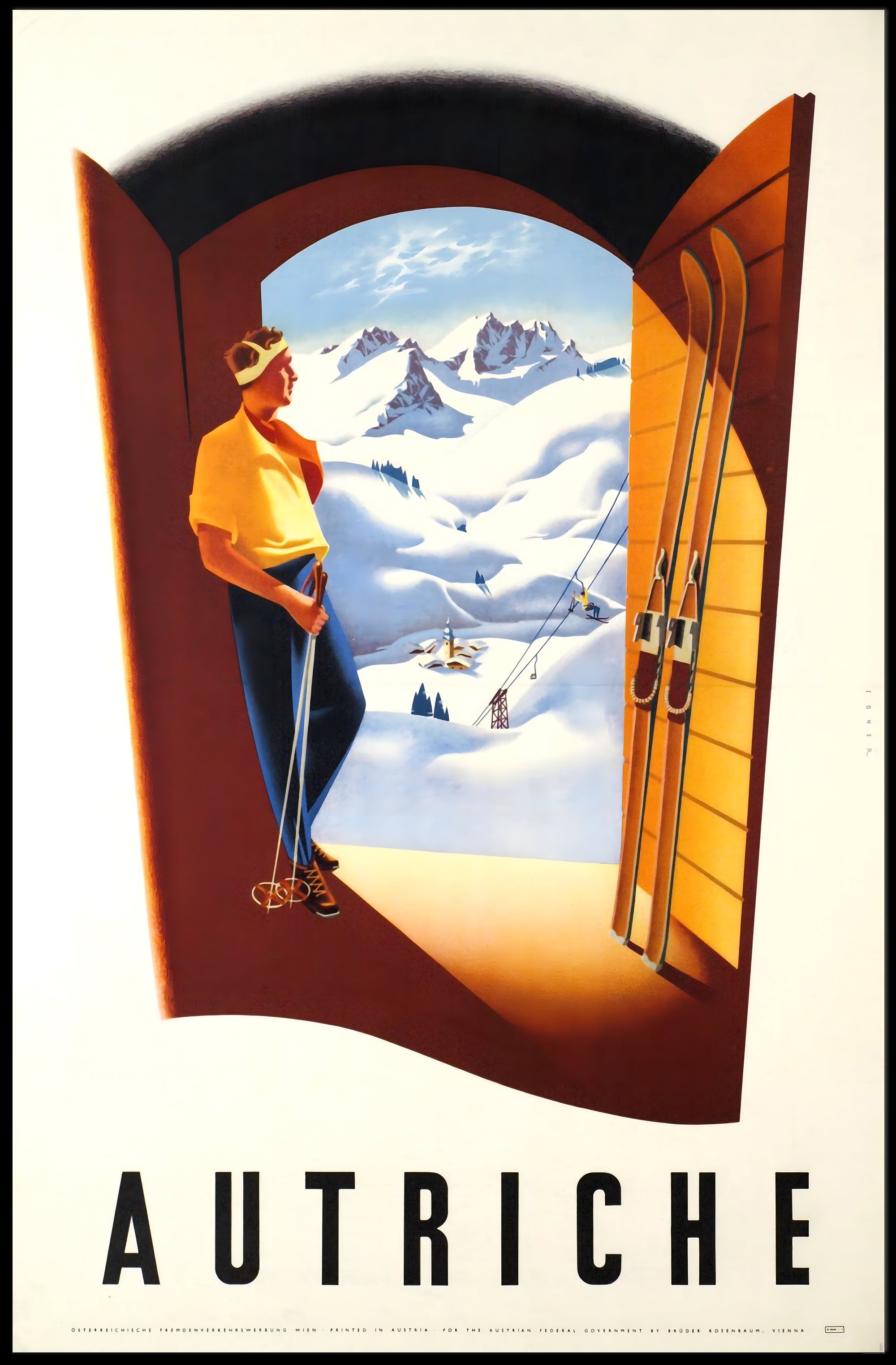 Skiing in Austria Poster PosterGoat