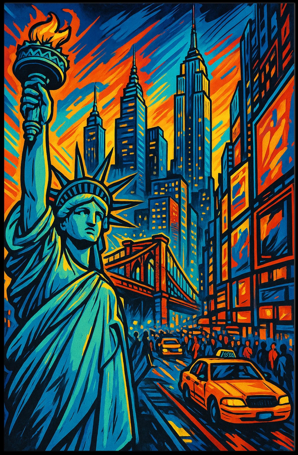 New York City Vibes Poster Wall Art Print NYC Decor