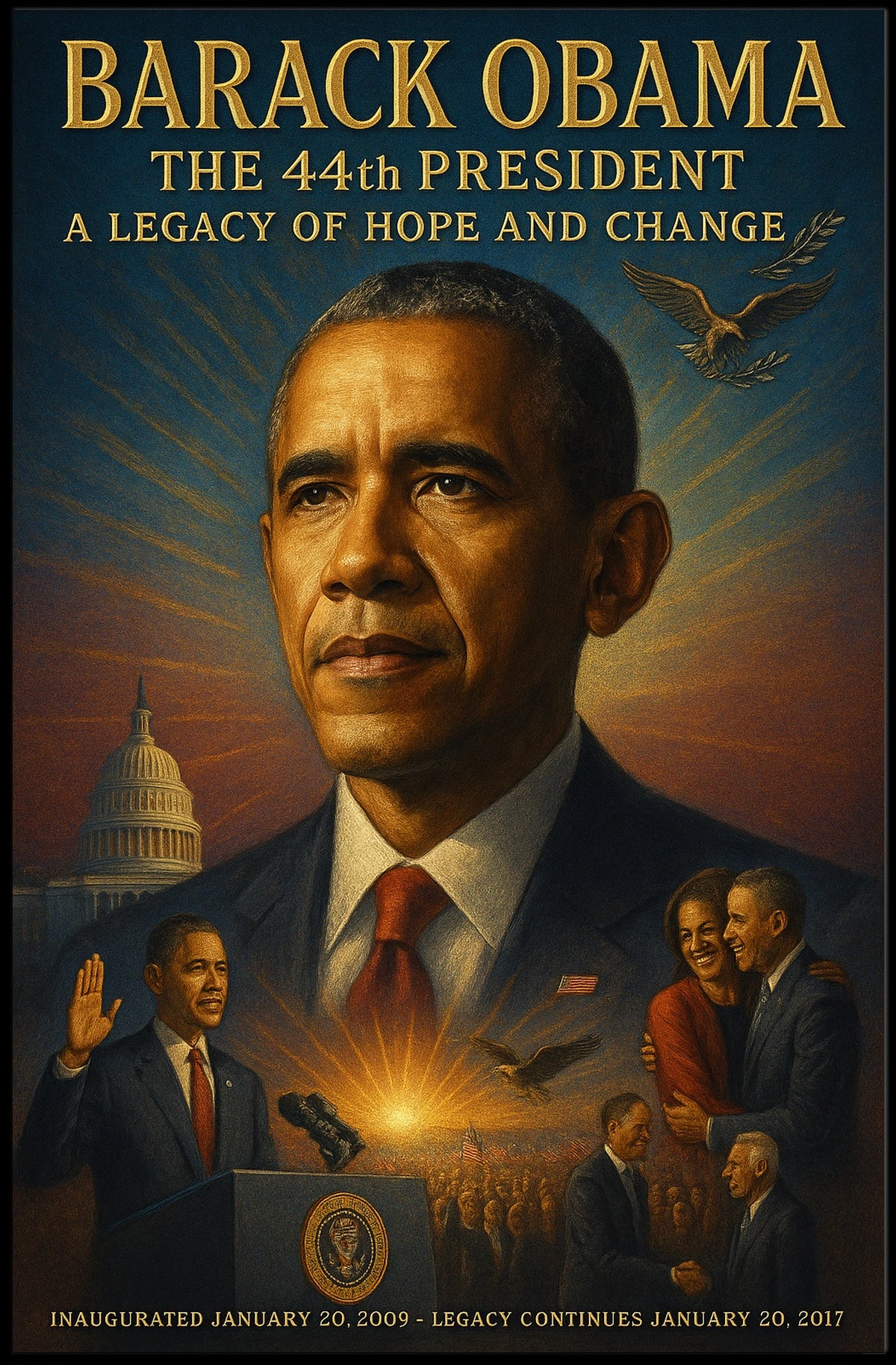 Barack Obama Hope and Change Presidential Poster