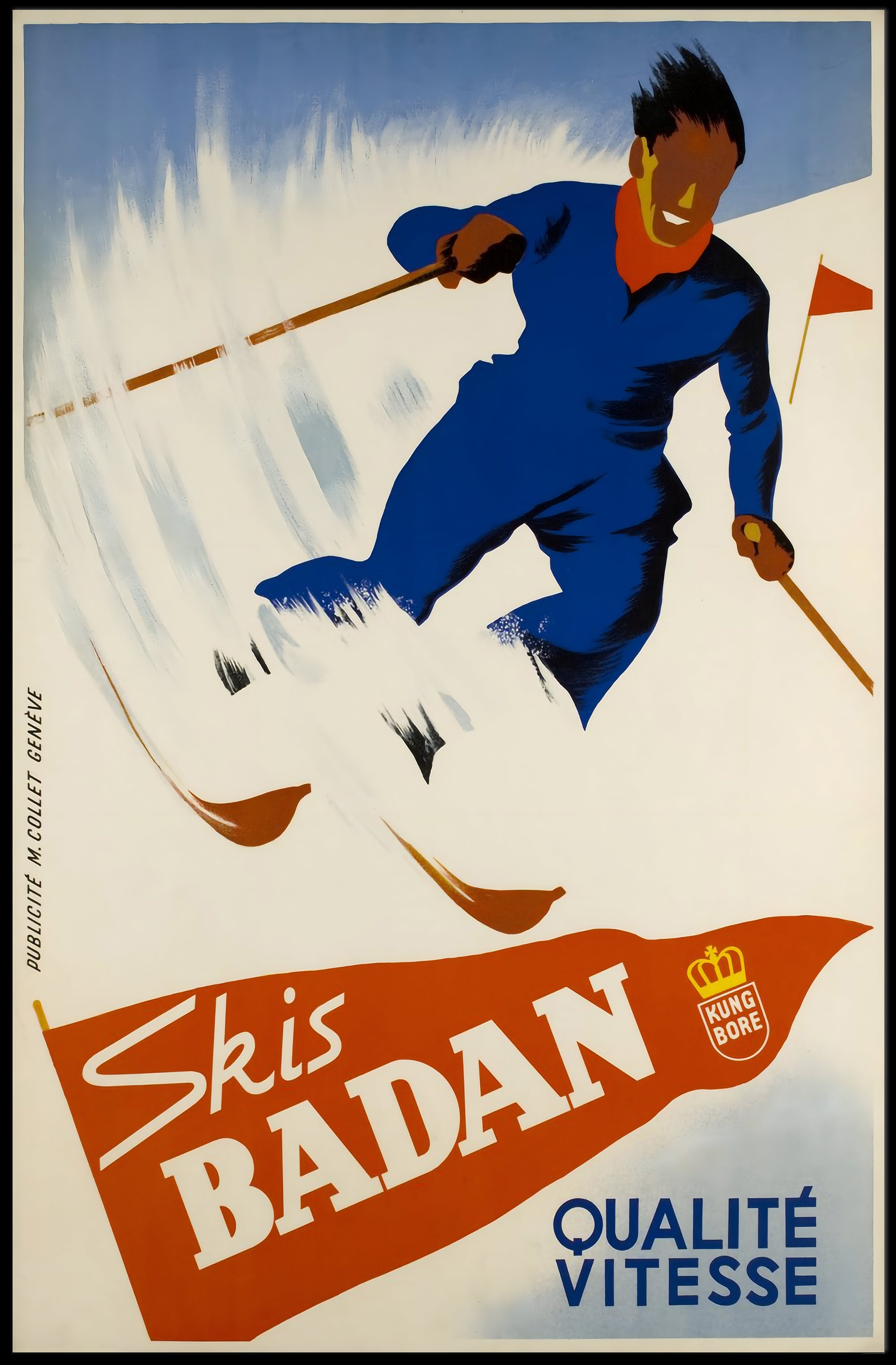Skis Badan Advertisement Poster PosterGoat
