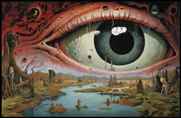 Surreal Dystopian Eye Art Print: Abstract or Artistic Poster
