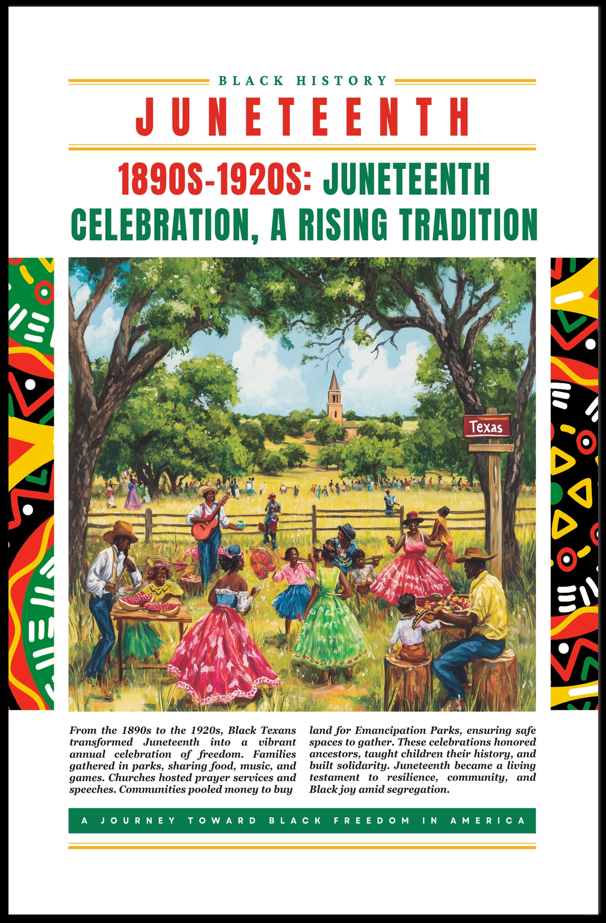 Juneteenth Celebration of Black History and Freedom Cultural or Heritage Poster
