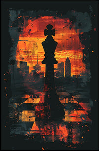 The Chess King At Sunset Poster
