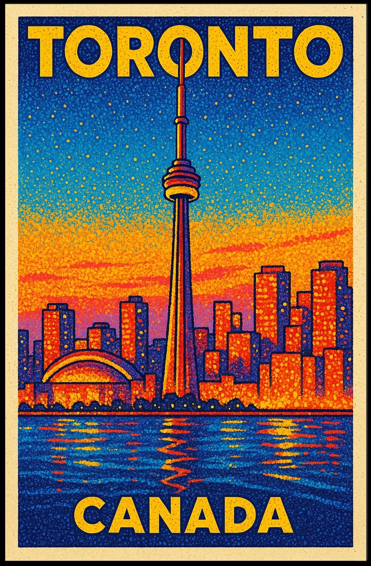 Toronto Skyline Art Poster