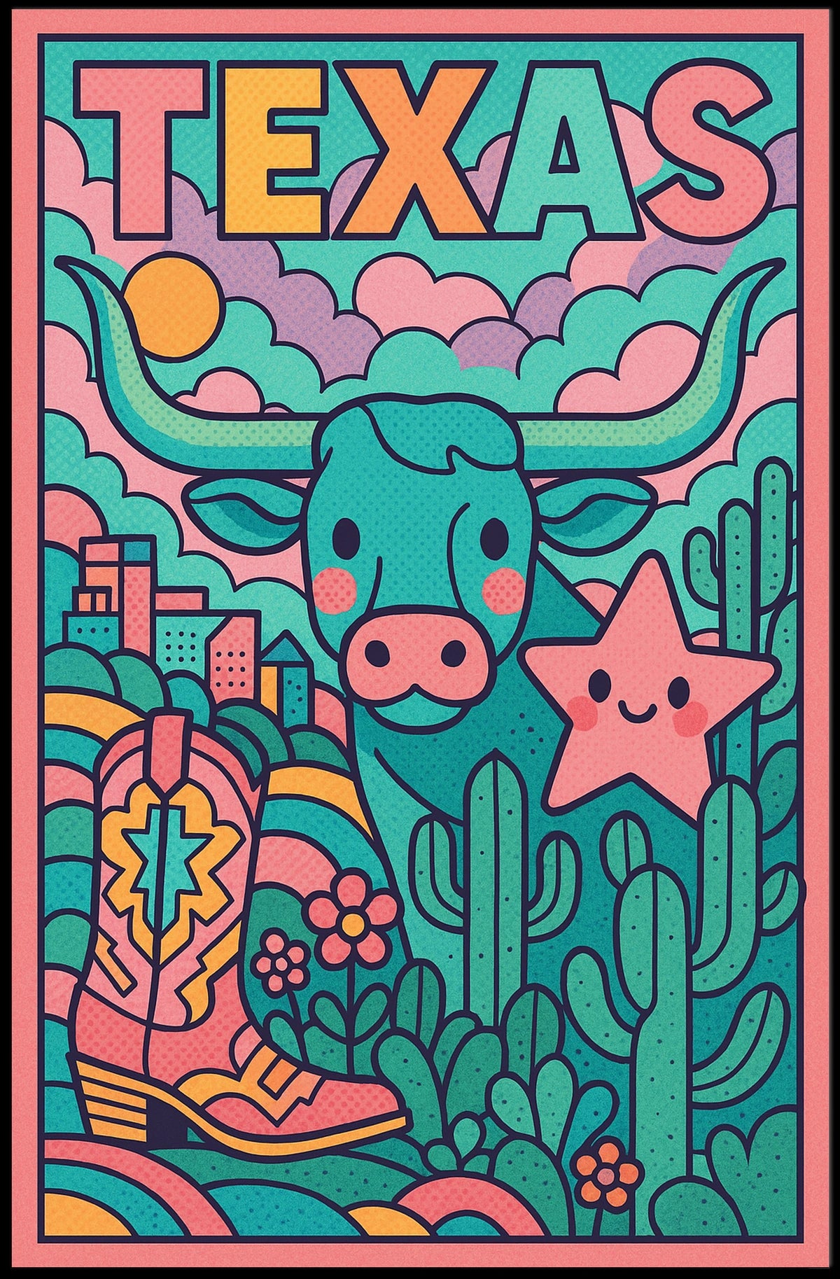 Texas Vibes Poster