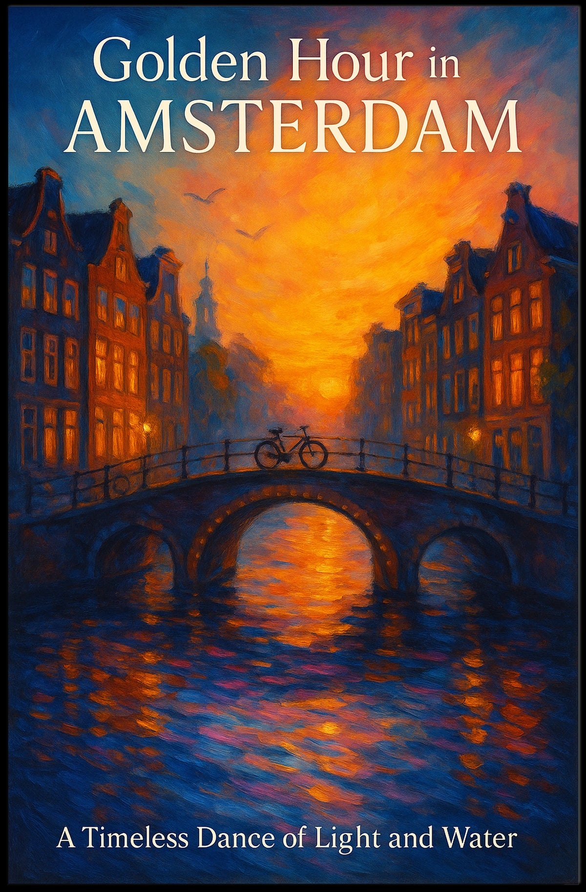 Golden Hour in Amsterdam Poster