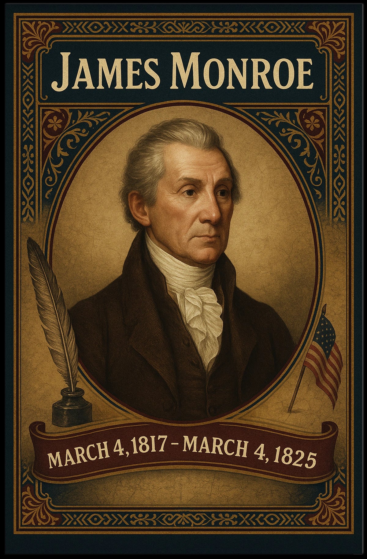 James Monroe 5th President Poster