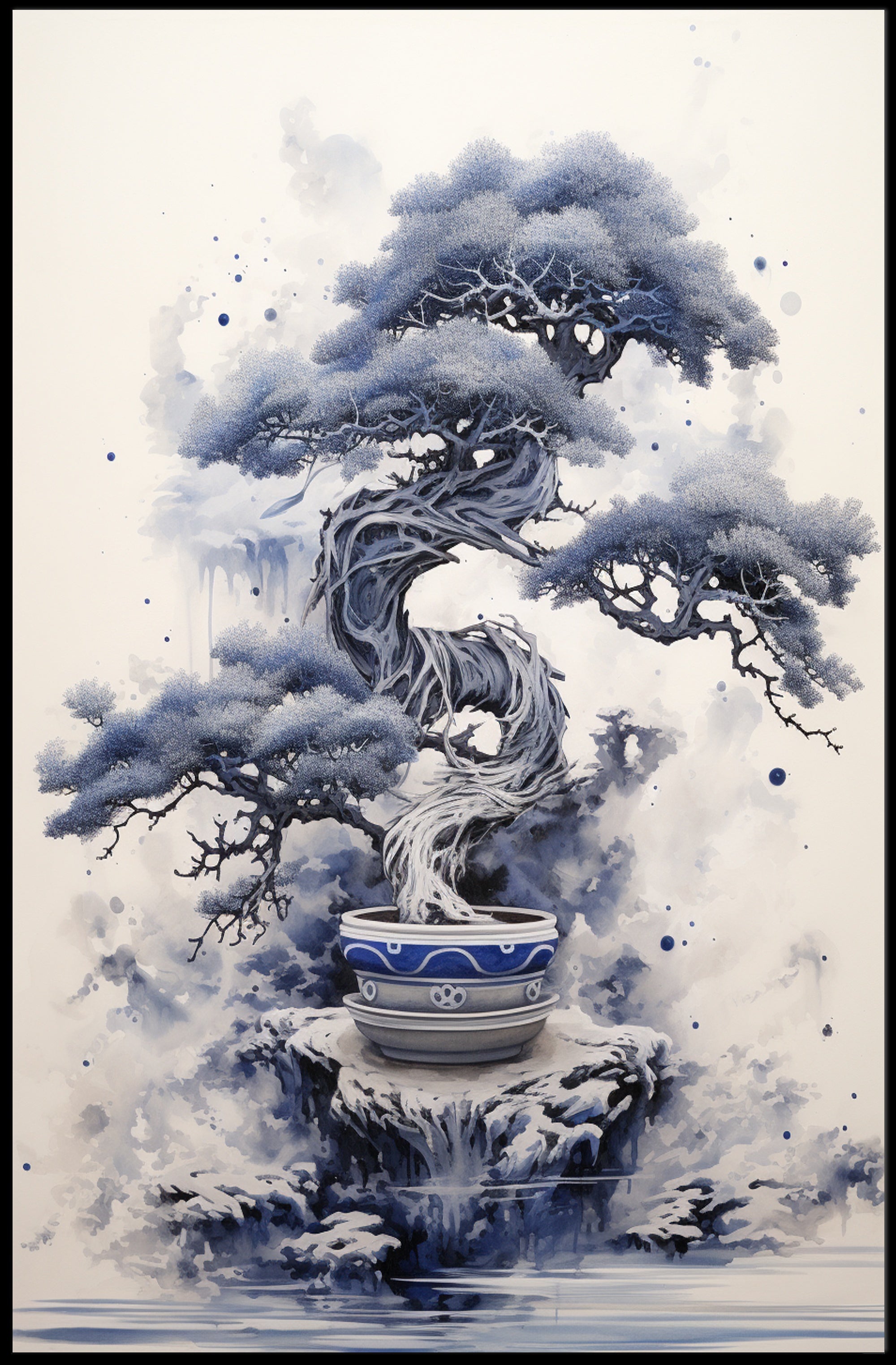 Serene Bonsai Art Poster PosterGoat