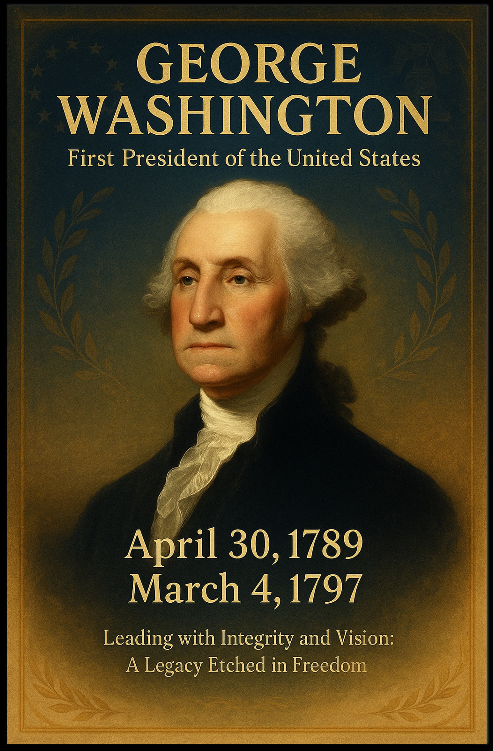 George Washington First President Poster PosterGoat