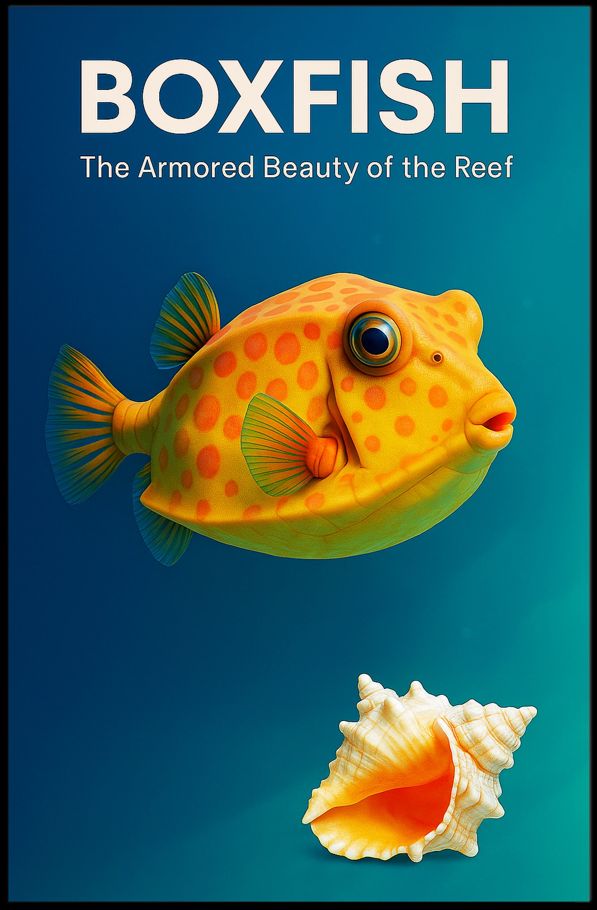 Boxfish The Armored Beauty of the Reef Poster PosterGoat