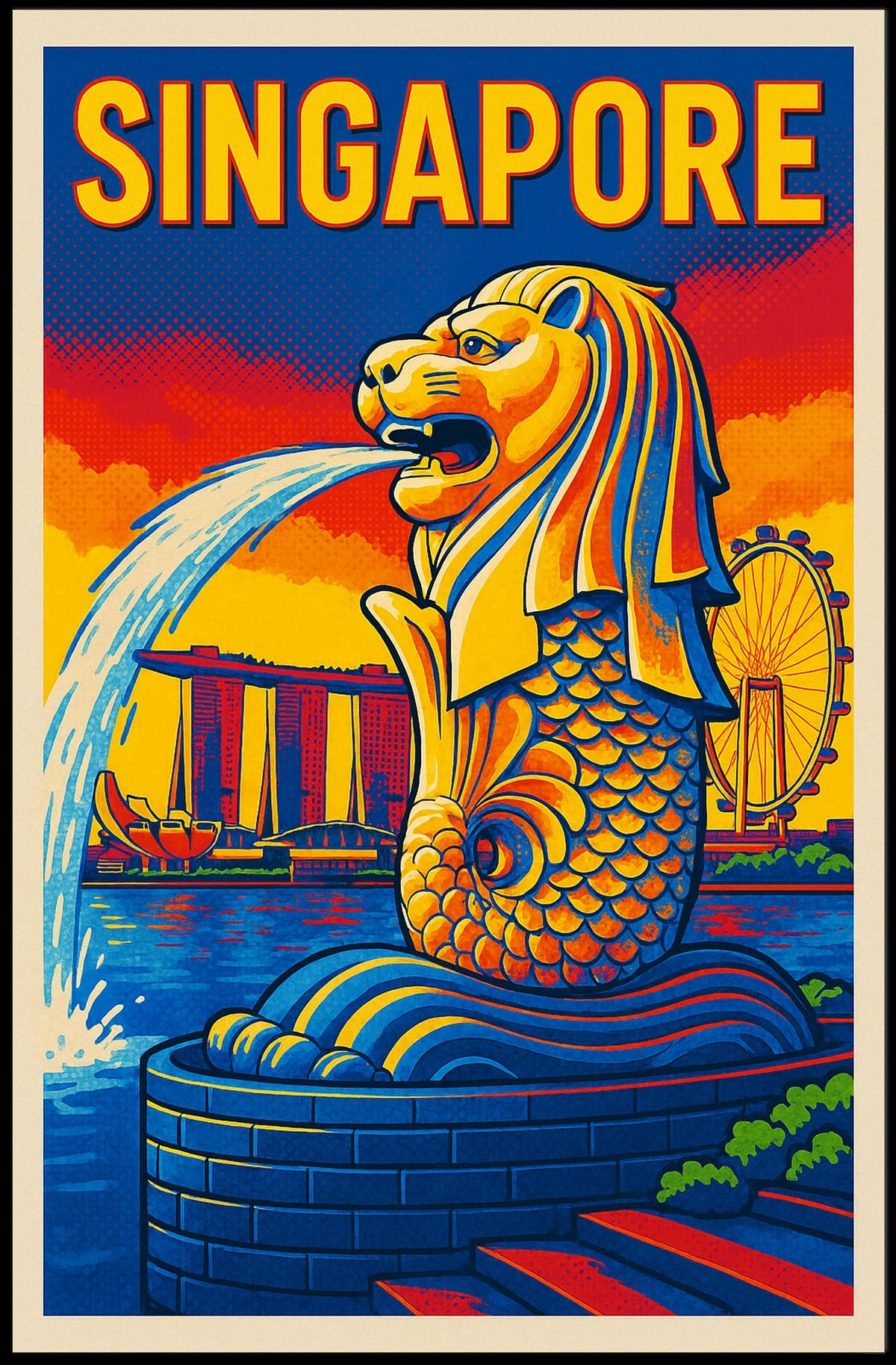 Singapore Iconic Merlion Poster