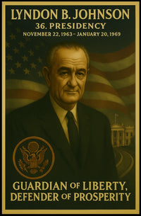 Lyndon B. Johnson Presidential Era Historical or Presidential Poster